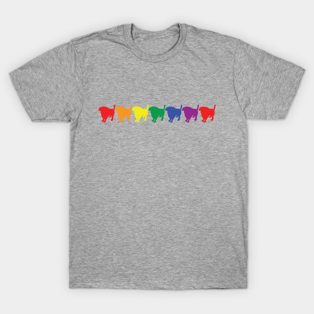 Colorful Dogs Pride Rainbow T-Shirt by ellenhenryart